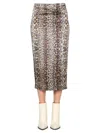 Rotate Birger Christensen Rotate Birgerchristensen Tasha Skirt In Animalier