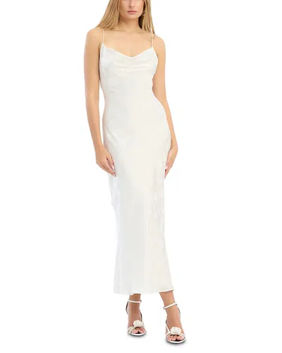 Rotate Birger Christensen Tazzy Long Flower Slip Dress In White