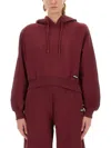 Rotate Birger Christensen Rotate Birgerchristensen Terry Back Hoodie In Burgundy