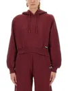 Rotate Birger Christensen Rotate Birgerchristensen Terry Back Hoodie In Red