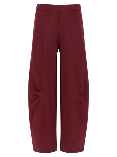Rotate Birger Christensen Terry Back Joggers In Burgundy