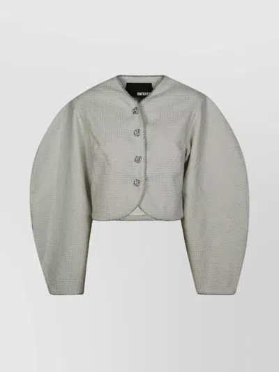 Rotate Birger Christensen Textured Fabric Jacket Metallic Trim
