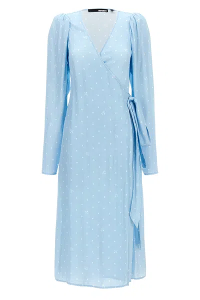 ROTATE BIRGER CHRISTENSEN ROTATE BIRGER CHRISTENSEN 'TEXTURED MIDI WRAP' DRESS