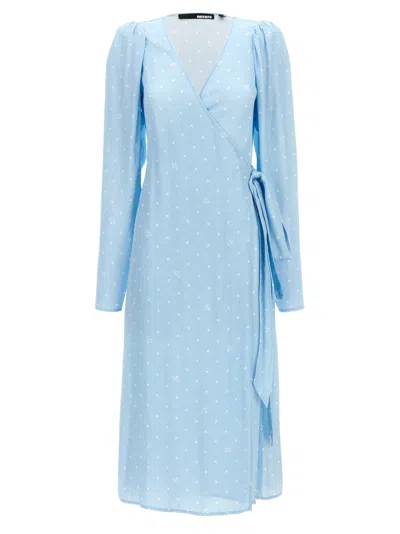Rotate Birger Christensen Textured Midi Wrap' Dress