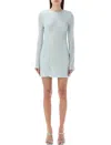 Rotate Birger Christensen Textured Sequins Open Back Dress In 124805