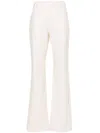 Rotate Birger Christensen High-waisted Long-length Straight-leg Trousers In Beige