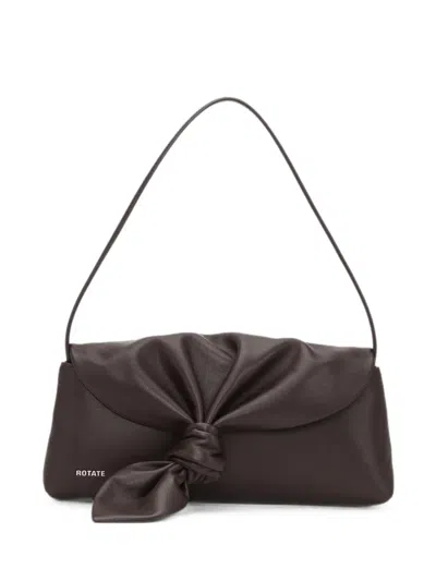 Rotate Birger Christensen The Drape Bag Brown Leather