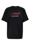 Rotate Birger Christensen 'graphic Print Crew Neck Short Sleeve T-shirt' In Black