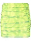 ROTATE BIRGER CHRISTENSEN TIE DYE-PRINT RUCHED MINISKIRT