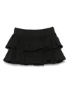 Rotate Birger Christensen High Waistband Ruffle Mini Skirt In Black