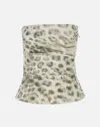 Rotate Birger Christensen Cotton Top With Denim Animal Print