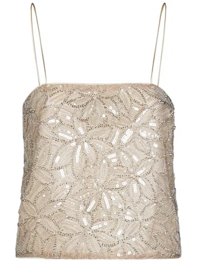 Rotate Birger Christensen Top In Beige