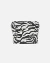 Rotate Birger Christensen Emili Zebra Print Organic Denim Tube Top In Black