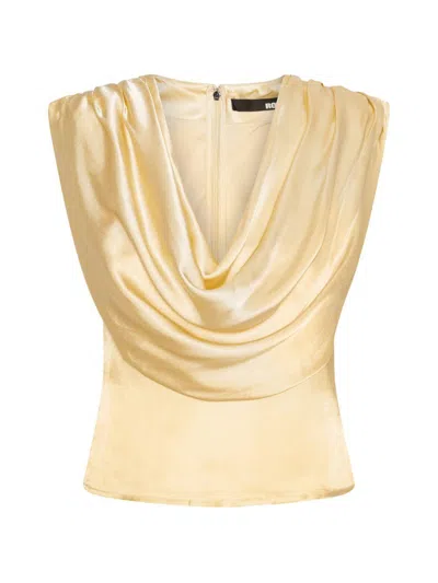 Rotate Birger Christensen Top Giallo Senza Maniche Con Zip Rotate In Yellow