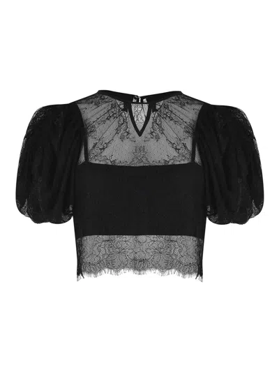 Rotate Birger Christensen Top In Lace In Black
