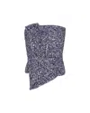Rotate Birger Christensen Rotate Cropped Ruffle Strapless Top In Purple