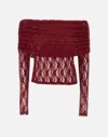 Rotate Birger Christensen Top Rotate Woman Color Burgundy In Red