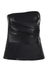 Rotate Birger Christensen Faux Leather Strapless Top