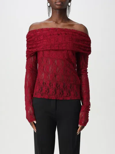 Rotate Birger Christensen Top Rotate Woman Color Burgundy In Red