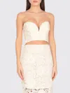 Shop Rotate Birger Christensen Top Rotate Woman Color Ivory