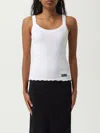 Rotate Birger Christensen Textured Tank Top Scalloped Hem