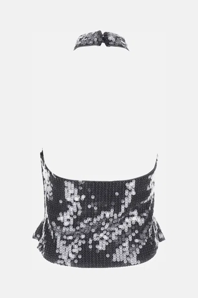 Rotate Birger Christensen Top With Pailettes In Gray