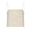 Rotate Birger Christensen Sequin Embellished Cropped Blouse