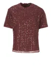 Rotate Birger Christensen Rotate Top With Paillettes In Burgundy