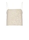Rotate Birger Christensen Embellished Mini Top In Neutrals