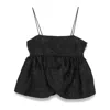 Rotate Birger Christensen Cloqué-effect Draped-detailing Top In Multicolor