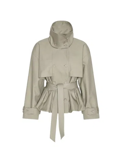 Rotate Birger Christensen Totate Belted Double-breasted Jacket In Neutral