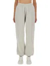 Rotate Birger Christensen Trousers With Elastic Waistband And Side Pockets In Gray