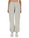 Rotate Birger Christensen Trousers With Elastic Waistband And Side Pockets In Gray