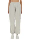 Rotate Birger Christensen Trousers With Elastic Waistband And Side Pockets In Gray