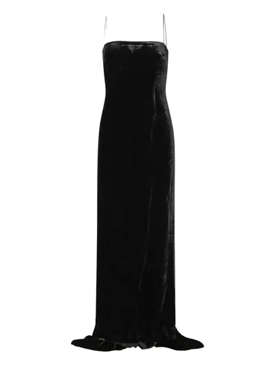 Rotate Birger Christensen Train-detail Dress In Black