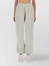 Rotate Birger Christensen Trousers With Elastic Waistband And Side Pockets In Gray