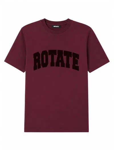 Rotate Birger Christensen Rotate Oversized T-shirt For Women In Burgundy