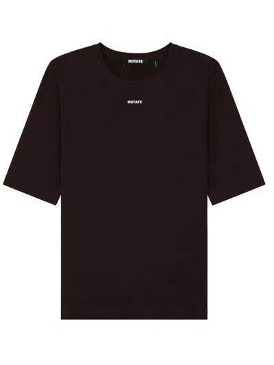 Rotate Birger Christensen T-shirt Slim Fit In Brown