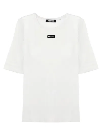 Rotate Birger Christensen T-shirt Slim Fit In White