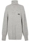 Rotate Birger Christensen Rotate Birgerchristensen Turtleneck Sweater In Alloy Light Grey