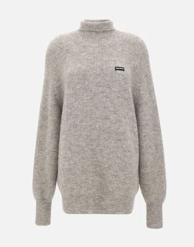 Rotate Birger Christensen Turtleneck Sweater In Grey