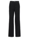 Rotate Birger Christensen Rotate Straight Jeans With Cristal Fringes In Black