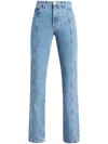 Rotate Birger Christensen Twill Straight-leg Jeans In Blue