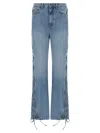 Rotate Birger Christensen Twisted Lacing Jeans In Blue