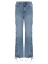 Rotate Birger Christensen Twisted Lacing Jeans In Blue