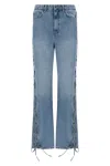Rotate Birger Christensen Twisted Lacing Jeans In Blue