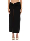 Rotate Birger Christensen Rotate Birgerchristensen Twisted Skirt In Black