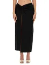Rotate Birger Christensen Rotate Birgerchristensen Twisted Skirt In Black
