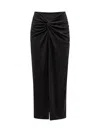 Rotate Birger Christensen Rotate Birgerchristensen Twisted Skirt In Black