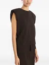 Rotate Birger Christensen Two Layer Boxy Vest In Brown